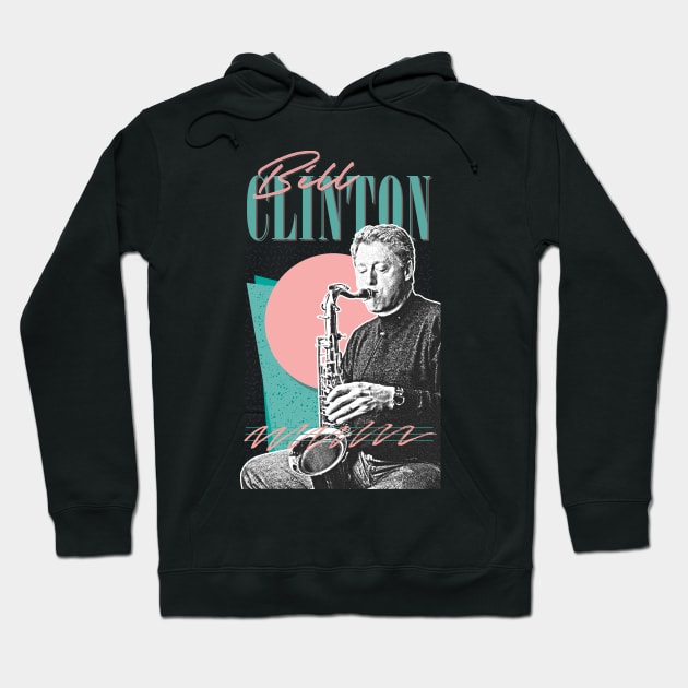 Bill Clinton // 1990s Style Aesthetic Design Hoodie by DankFutura